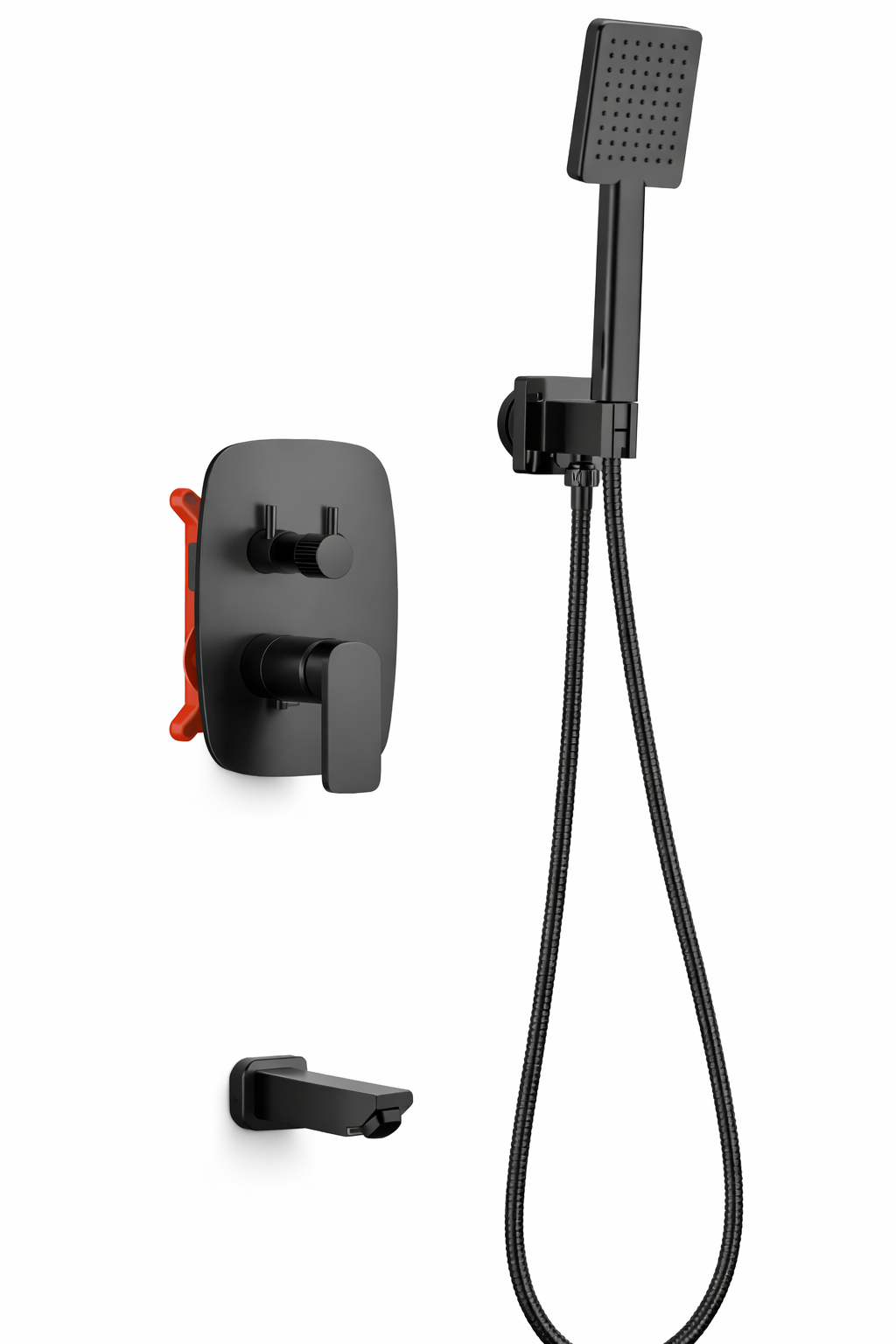 TERRA ANKASTRE DUŞ SETİ 3 YOLLU MAT SİYAH